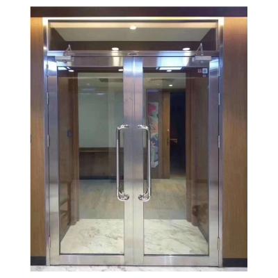 China Smart Lock Stainless Steel Glass Door Soundproof Anti Thief Entry Door for sale