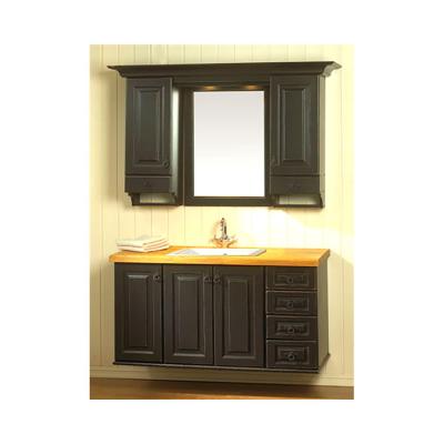 China Wooden Panel Kitchen Bathroom Cabinet Square Waterproof With Mirror for sale
