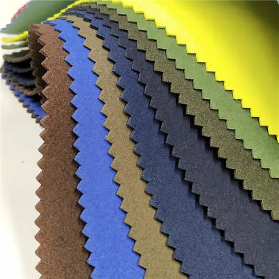 China Not Deformed 1.4mm Microfiber Leather Fabric Micro Suede Material For Bags for sale