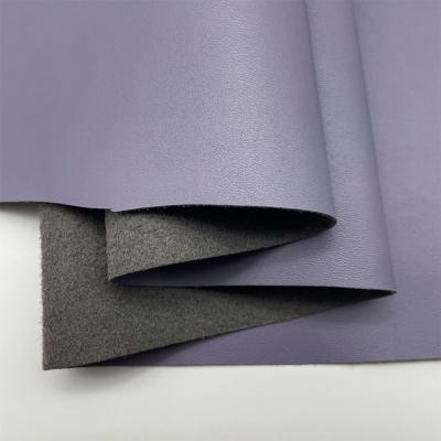 China PVC 1.55mm material de couro de Grey Litchi Pattern Upholstery do cal densamente à venda