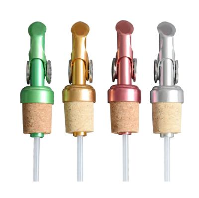 China Hot Sell 12cm Weighted Oil Pourer, Self Closing Spout, 4 Colors Available Siver/Gold/Red/Green à venda