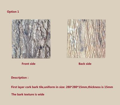China Customized Size Cork Bark tiles,easy for installing for sale