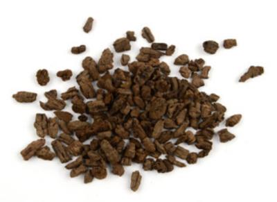 China 80~90g/L Density,Dark cork granules at forth grade,Good sound and heat insulation for sale