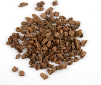 China 80~90g/L Density,Dark cork granules at third grade for wall tile,Good sound and heat insulation for sale