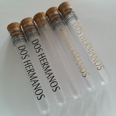 China Printed 10*100mm Test tube with cork top for sale