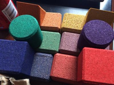 China Color cork brick block for sale