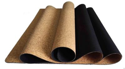 China 26‘’ Popular Eco-Friendly Anti Slip Natural Cork Rubber Yoga Mat, customized thickness for sale