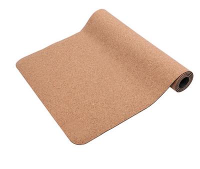 China On Sale Eco-Friendly Anti Slip Natural Rubber Cork Yoga Mat thickness 3~8mm for sale
