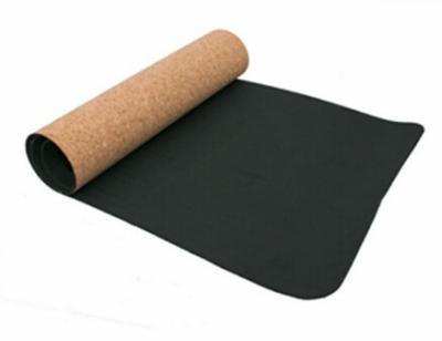 China Black Color Popular Hot Sale Custom Logo Eco Friendly TPE Cork Yoga Mat for Wholesale for sale