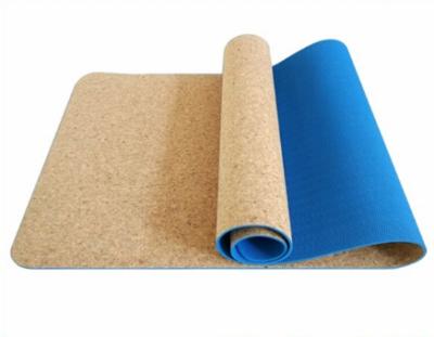 China Customized Color  Popular Hot Sale Custom Logo Eco Friendly TPE Cork Yoga Mat for Wholesale for sale