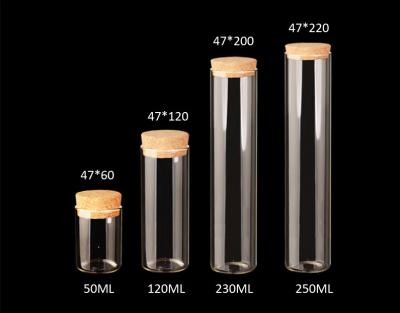China 47mm Hot Sale Glass Jars Bottles with Cork lid,  for Jewelry, Party Favors, DIY, Projects, Decoration for sale