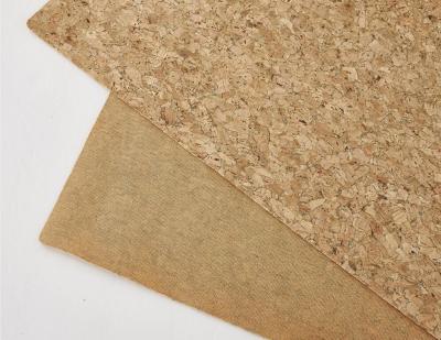 China Cork Leather with Natural Cork Veneer and PU Backing for Bag, Sofa, Wallet etc for sale