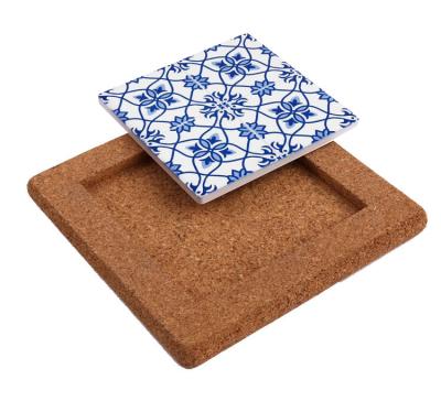 China Factory Wholesale Price 25*25cm Cork Base for Ceramic Tile, Coaster and Trivet for sale