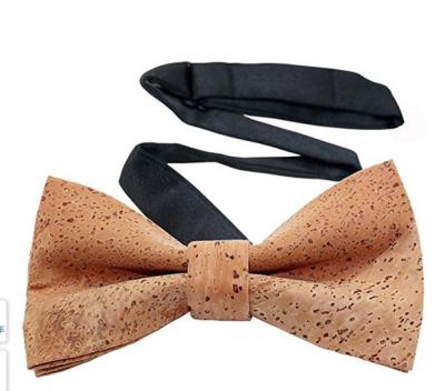 China Factory Wholesale Men's Cork Bow Tie Adjustable to fit neck sizes from Length 11 inches to 20 inches for sale