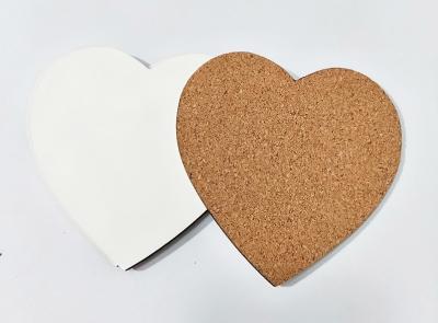 China Amazing 100x100mm Delicate Heart Shape Sublimation MDF Blank Coaster for Wedding Gift for sale