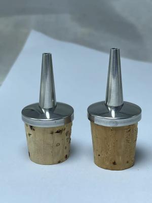 Chine Dessus en gros d'acier inoxydable Dasher d'usine avec Cork Stopper pour bouteille en céramique/en verre de 20mm à vendre