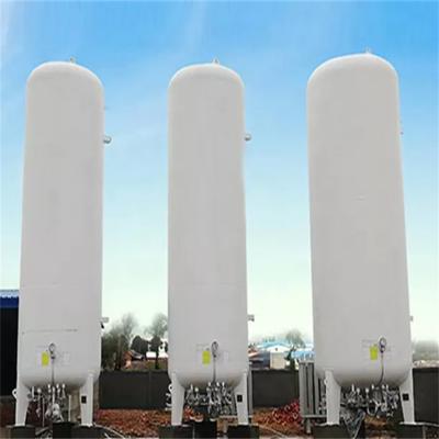 China Cryogenic Liquid Oxygen Nitrogen Argon Storage Tank Vertical Stand for sale