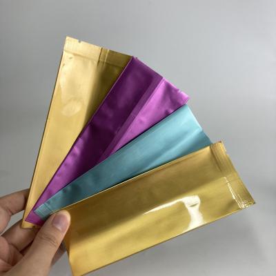 China Colorful Metallic Custom Plastic Bags Back Seal With Aluminum Foil Food Grade for sale