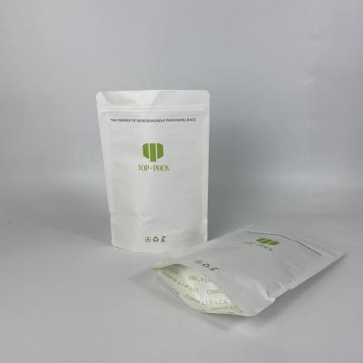 China Recyclable Stand Up Resealable Paper Pouches Biodegradable Food Packaging Bag for sale