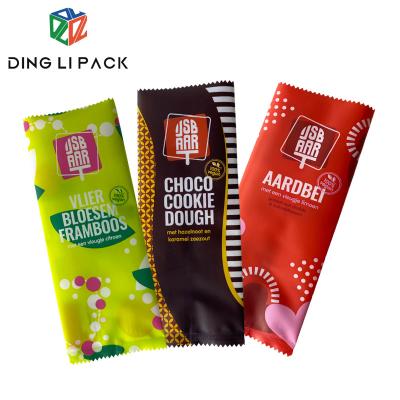 China Food Grade  Back Heat Seal Snack Packaging Bags Packaging Popsicle Bag For Ice Cream for sale