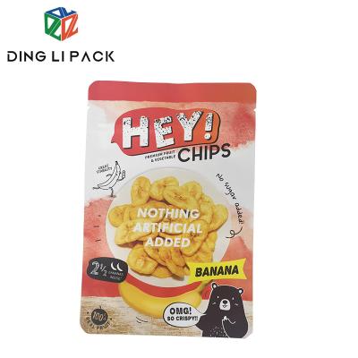 China Banana chips packing bags aluminium foil snack food grade pouch package envelop pouch packaging for sale