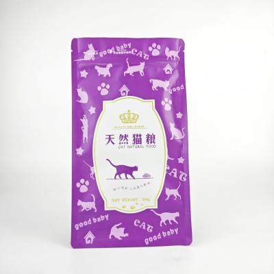 China Custom printed matt finish pet food flat bottom zipper stand up packaging mylar bag for sale