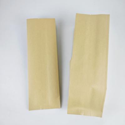 中国 Wholesale Custom Printed Brown Kraft Paper Non Printed Pure Foil Bags Middle Seal Gusset Pouches 販売のため