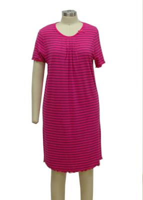 China Romantic Ladies Night Dresses Sleepwear Yarn Dyed Clothing Dimensionally Stable for sale