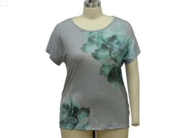 China Overlapped SleevesLadies Casual T Shirts / Female T Shirt 40/42/44/46/48 Sizes for sale