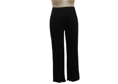 China Anti Pilling Black Wide Leg Ladies Casual Pants Jersey Outdoor Sports Wear for sale