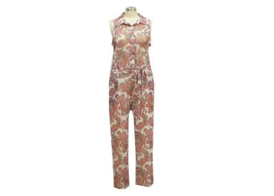 China Overall Floral Ladies Casual Jumpsuits For Tall Women 92% Polyester 8% Elastan for sale