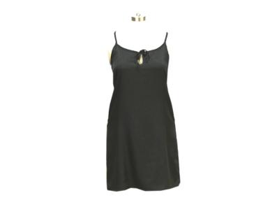 China Jacquard Ladies Night Dresses Sleepwear Woman Black Satin Cami Dress Eco Friendly for sale