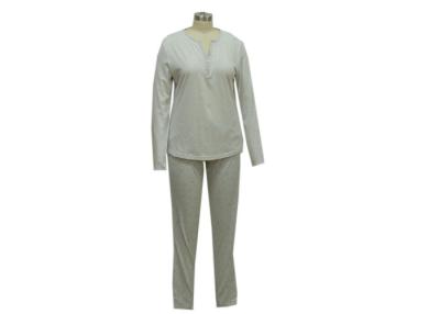 China Womens Grey Loungewear Set , Womens Cotton Sleepwear Sets Soft Hand Feel for sale