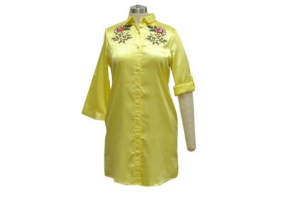 China 100% Viscose Plaid Sleep Shirt Dress , Button Down Sleep Shirts For Womens for sale