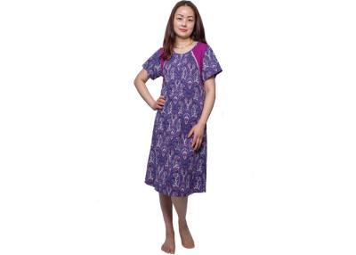 China Water Print Womens Summer Nightwear Ladies Cotton Pyjamas Night Skirt for sale