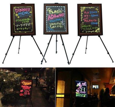 China LED Fluorescent Writing Board/coffee bar writing board  bar flip poster stand for sale