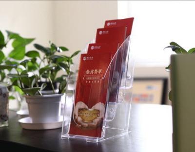 China office leaflet holder plastic brochure  tichket holder A6 A5 A4 aviable with injection molded made for sale