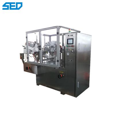 China SED-250P 30-60pc/min Nahrungsmittel-automatische Verpackungsmaschine-Schlauch-Füllung und versiegelnde Maschinen-schützende Tür zu verkaufen