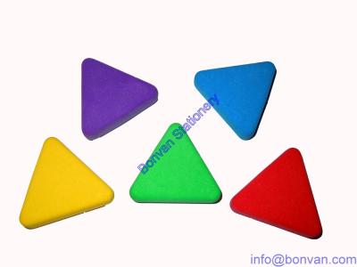 China triangular shape eraser,triangular gift promotional eraser, advertising triangular eraser for sale
