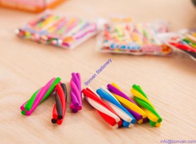 China colorful string eraser, rope eraser,kids toy long eraser for sale