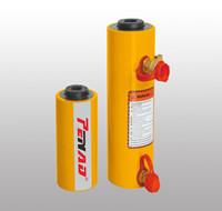 China Double Action Hollow Hydraulic Cylinder Jack Heavy Duty Small Size Yellow Color for sale