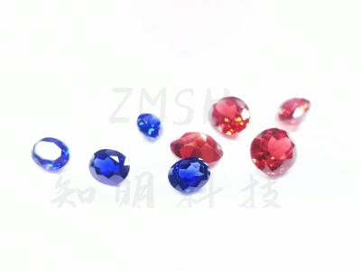 China Azul de oceano cortado brilhante redondo Gem Crystal Loose sintético para o diamante com forma oral à venda