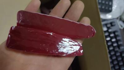 China Lab Created KY Verneuil Ruby No.5 Half Boule Cr Dopped Gemstone Rough Material for sale