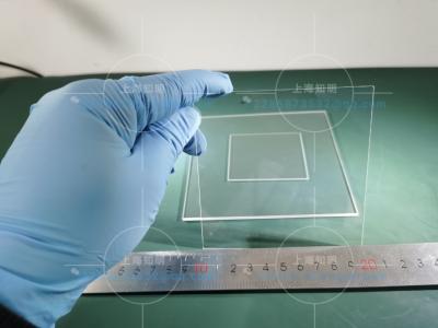 China 4inch Quadrat Sapphire Optical Windows Transparent Mirror polierte zu verkaufen