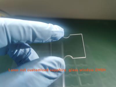 China Besonders angefertigt formen Sie Laser schneiden Sapphire Windows, Sapphire Coated Crystal zu verkaufen