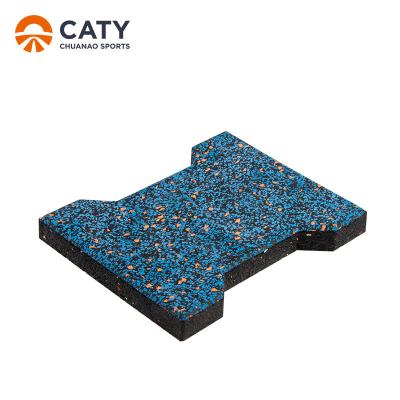 China H Shape Interlocking Rubber Pavers 20-50mm Anti Slip For Playground for sale
