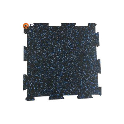 China Shock Resistant Fitness Rubber Flooring Mats Interlocking Durable For Gym for sale
