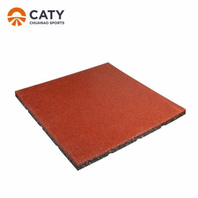 China Red Square Playground Rubber Mulch , Shock Absorbing Outdoor Play Area Flooring for sale