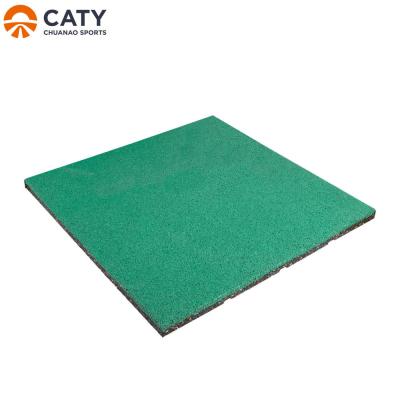 中国 緑色 屋外遊び場 ゴム製の床タイル 1000x1000mm 紫外線耐性 販売のため