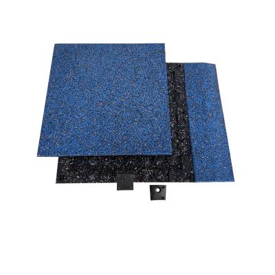 China Nontoxic Blue Rubber Workout Mats , Soundproof Gym Mats For Garage for sale